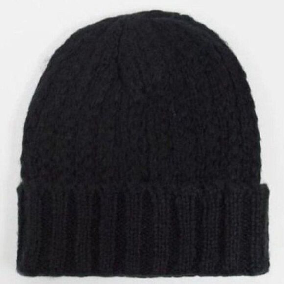 NWT, ASOS • Black Knit Beanie  - Picture 1 of 2